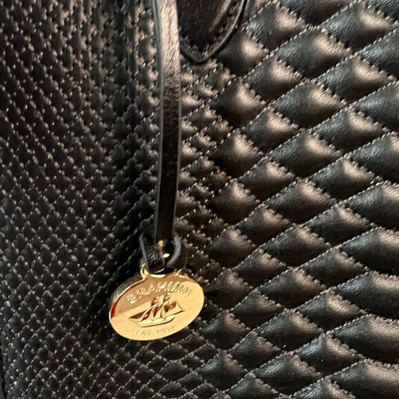 Brahmin Caroline Black Soft Leather Satchel with Matching Wallet Set - Picture 3 of 7